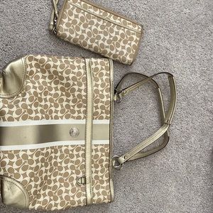 Golf coach bag and wallet set